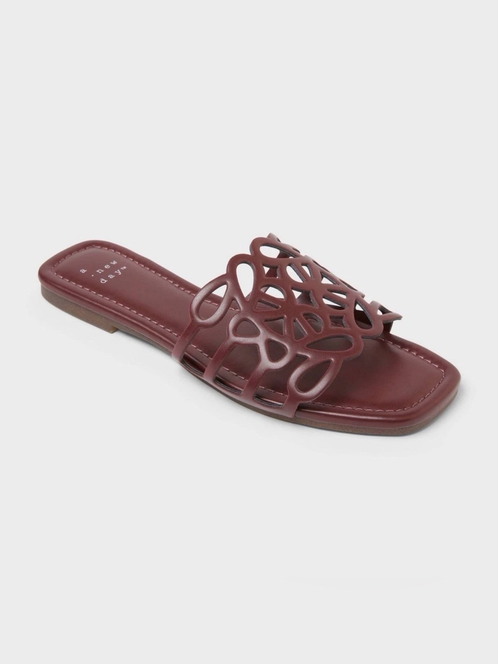 Women's Fiona Slide Sandals in Burgundy- A New Day, Sz 7 US, NWT